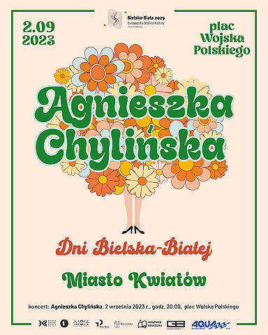  Miasto Kwiatów: Agnieszka Chylińska  Na zdjęciu plakat koncertu