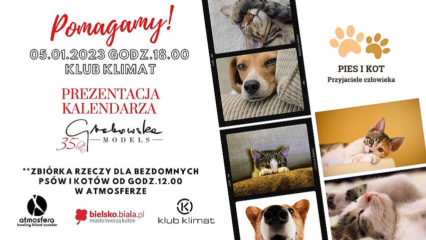  Charytatywny kalendarz Grabowska Models Na zdjęciu plakat imprezy