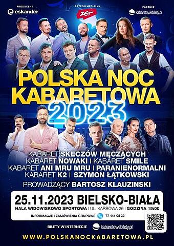  Polska noc kabaretowa Na zdjęciu plakat imprezy