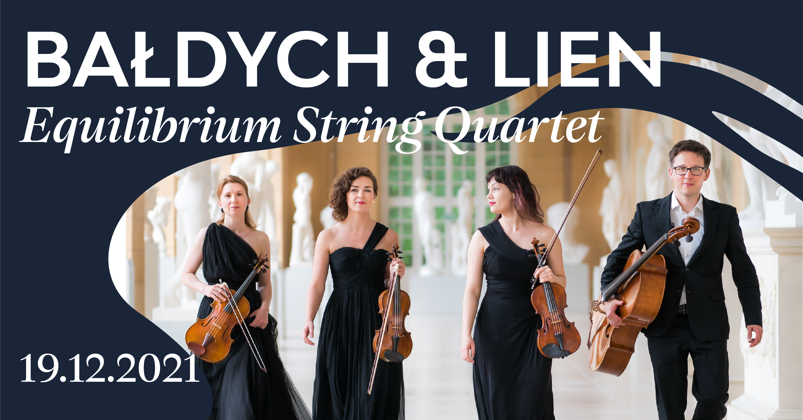  Adam Bałdych & Helge Lien/ Equilibrium String Quartet - koncert przeniesiony na inny termin Na zdjęciu plakat koncertu