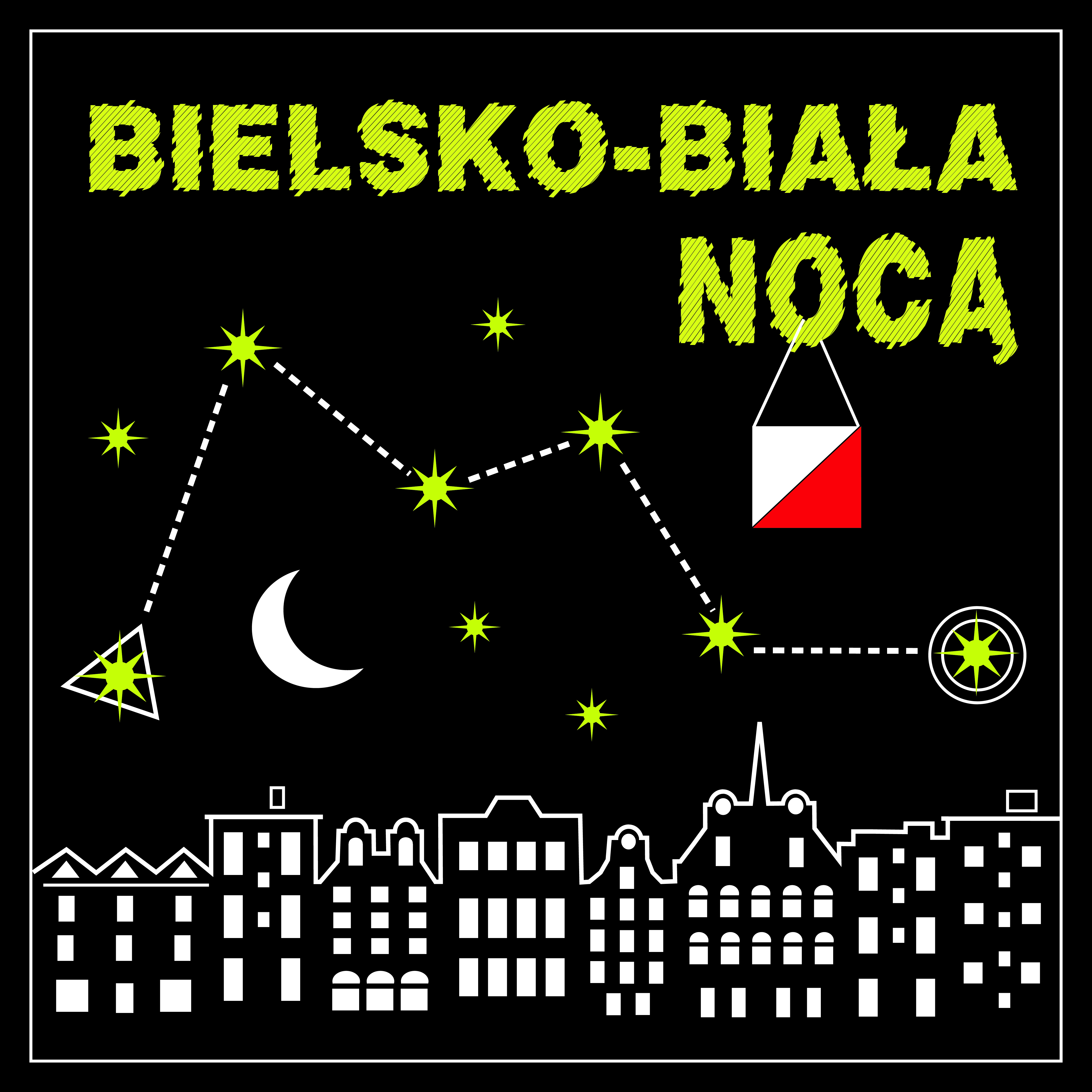  Bielsko-Biała nocą Na zdjęciu plakat imprezy