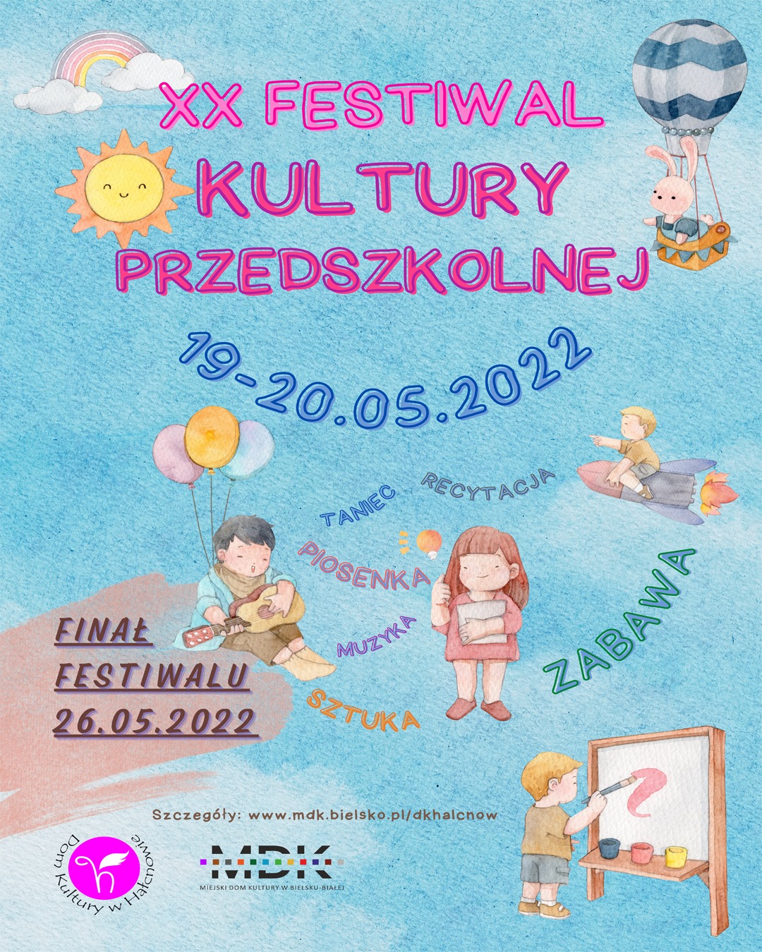  20. Festiwal Kultury Przedszkolnej Na zdjęciu plakat imprezy