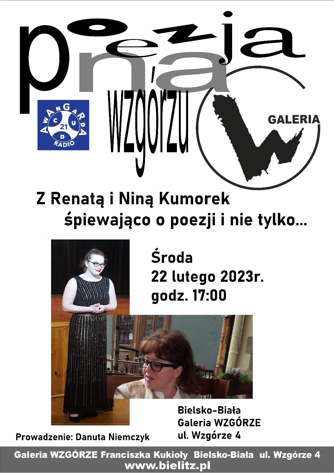  Z Renatą i Niną Kumorek - śpiewająco o poezji i nie tylko... Na zdjęciu plakat imprezy