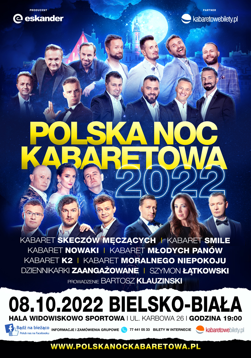  Polska Noc Kabaretowa 2022 Na zdjęciu plakat