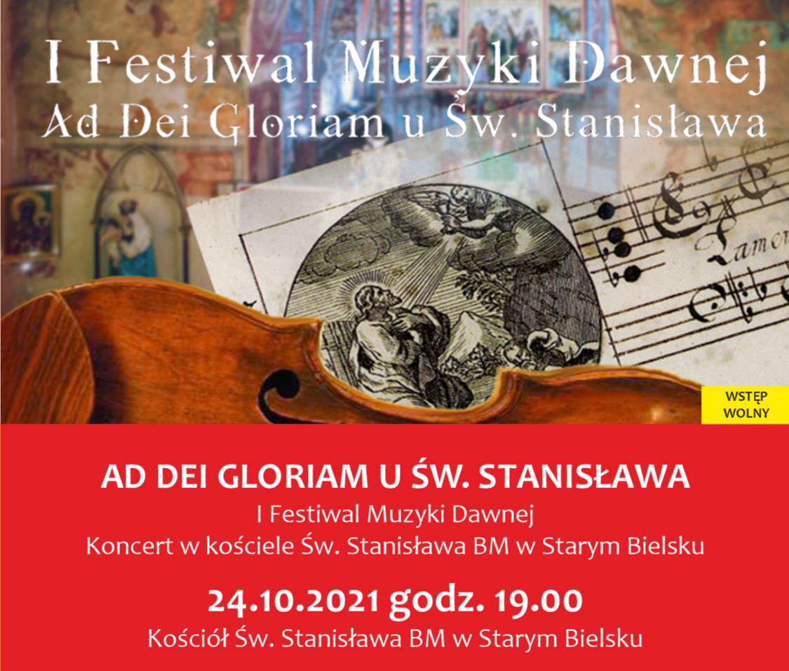  I Festiwal Muzyki Dawnej – Ad Dei Gloriam u Świętego Stanisława Na zdjęciu plakat koncertu
