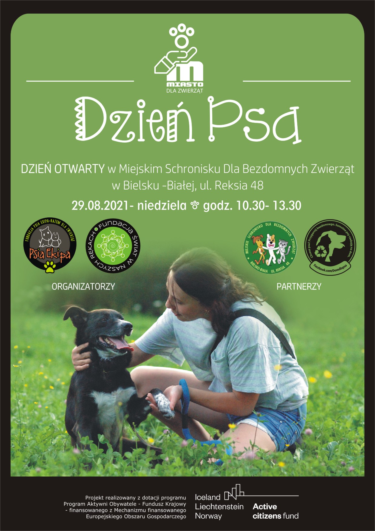  Dzień Psa - dzień otwarty w schronisku Reksio Na zdjęciu plakat Dnia psa