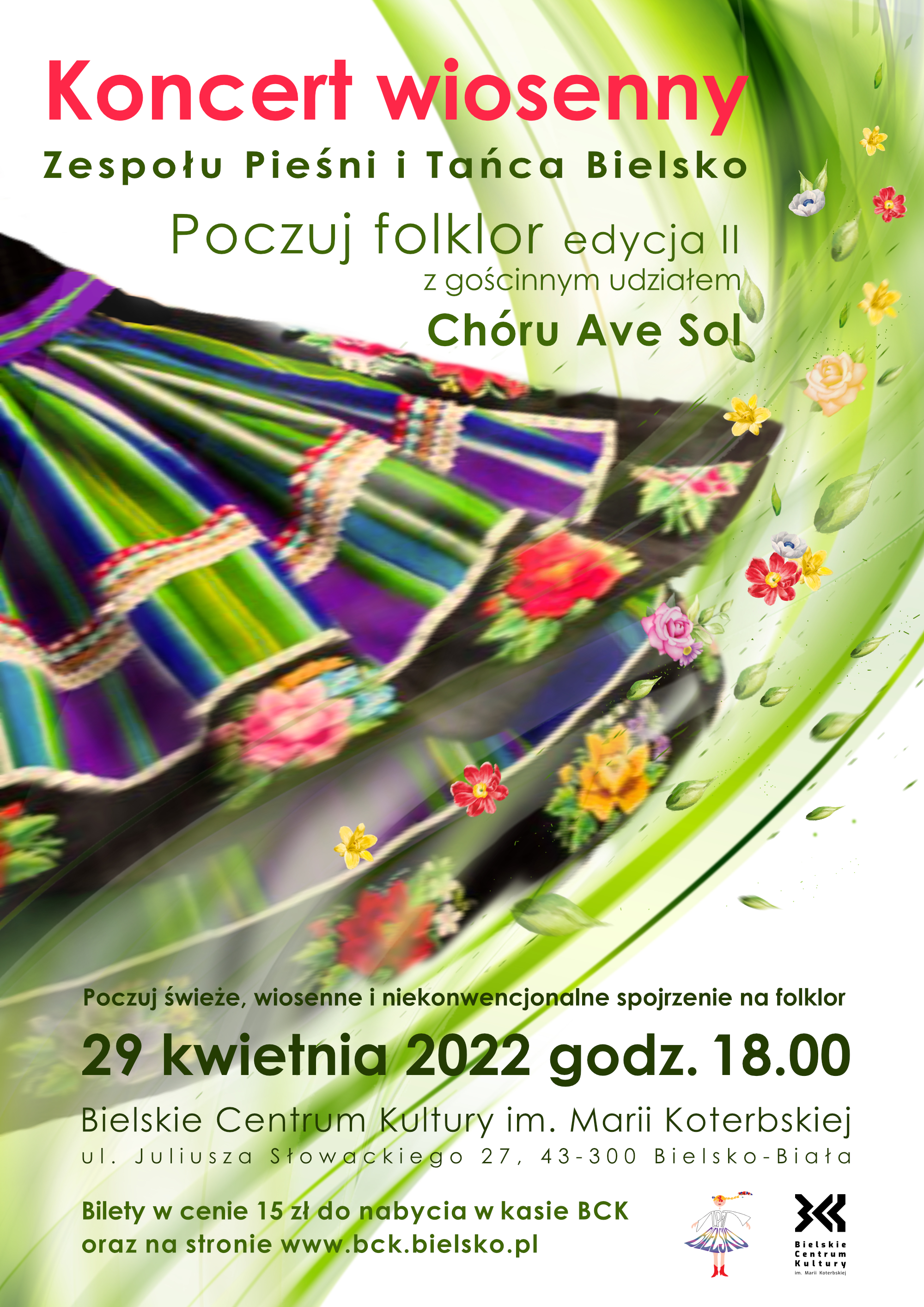  Poczuj folklor: koncert wiosenny Na zdjęciu plakat koncertu