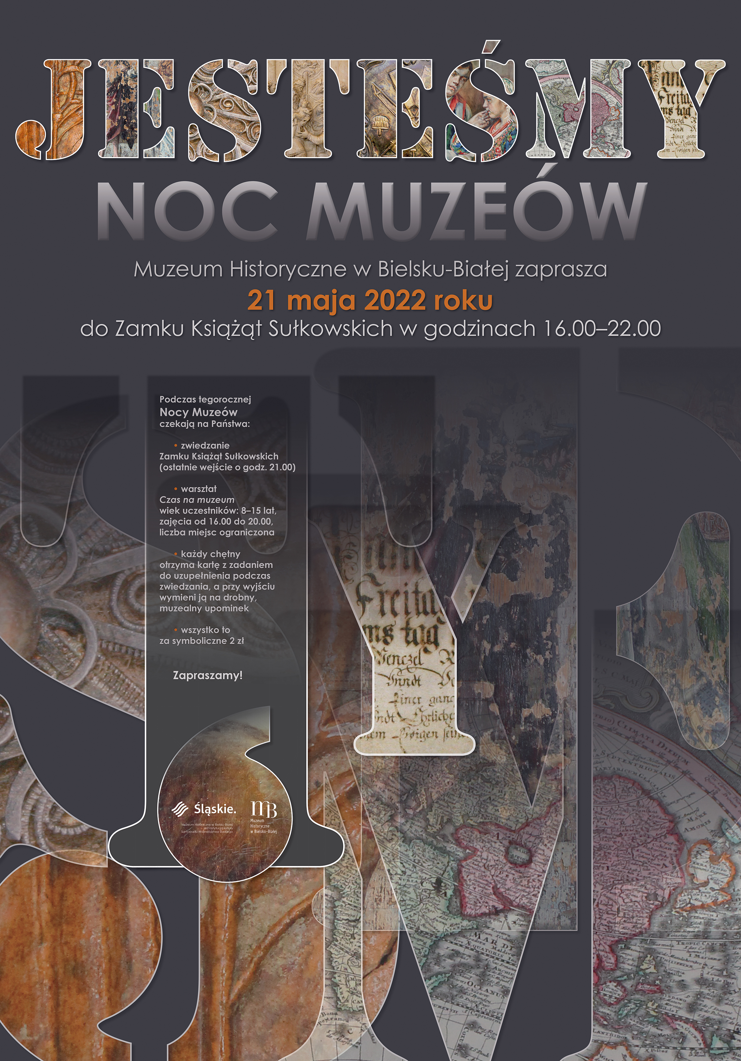  Noc Muzeów 2022: Jesteśmy Na zdjęciu plakat imprezy