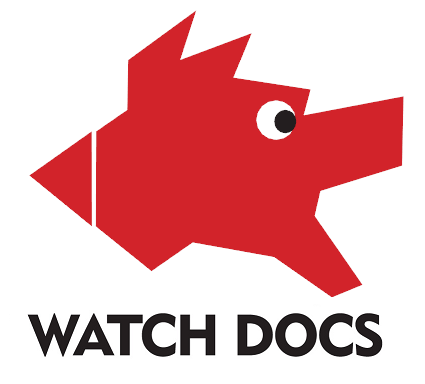  Pokaz filmu dokumentalnego o prawach człowieka Na zdjęciu logo Watch Doc