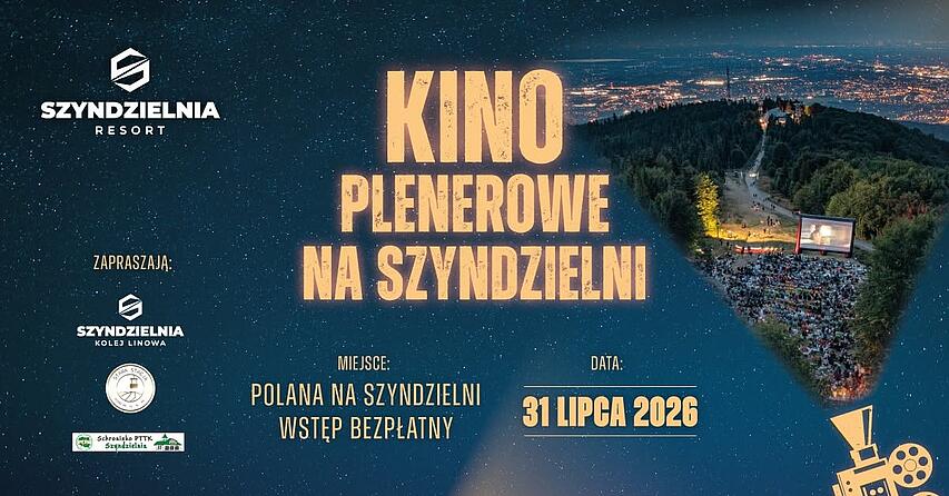  Kino plenerowe na Szyndzielni 2026 Na zdjęciu plakat imprezy
