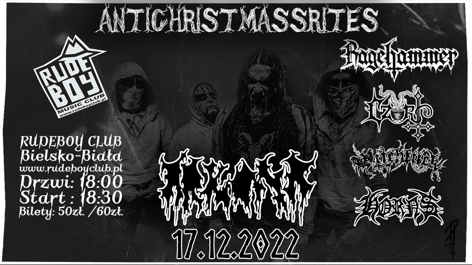  Arkona, Ragehammer, Czort, WitchFuck, Horns Na zdjęciu plakat koncertu