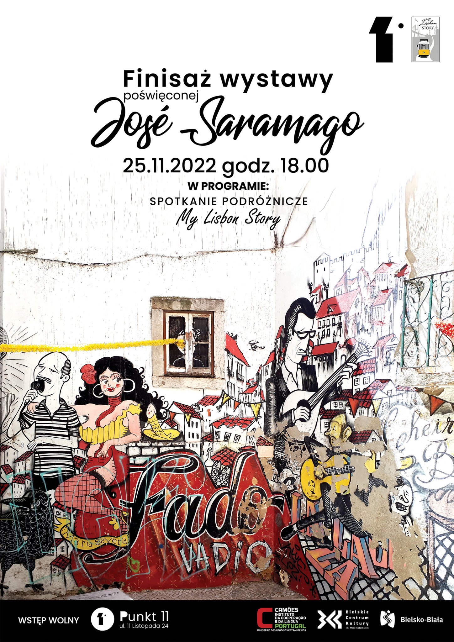  Finisaż wystawy poświęconej José Saramago Na zdjęciu plakat
